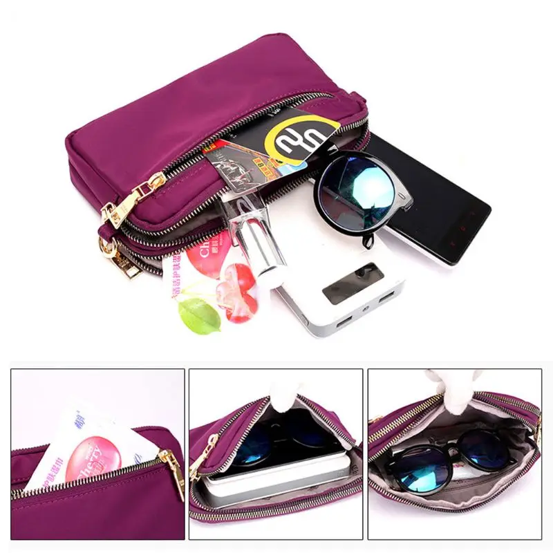 THINKTHENDO النايلون صغيرة Crossbody أكياس للماء حقيبة كتف الحقائب هاتف محمول حافظة نقود حقيبة للنساء