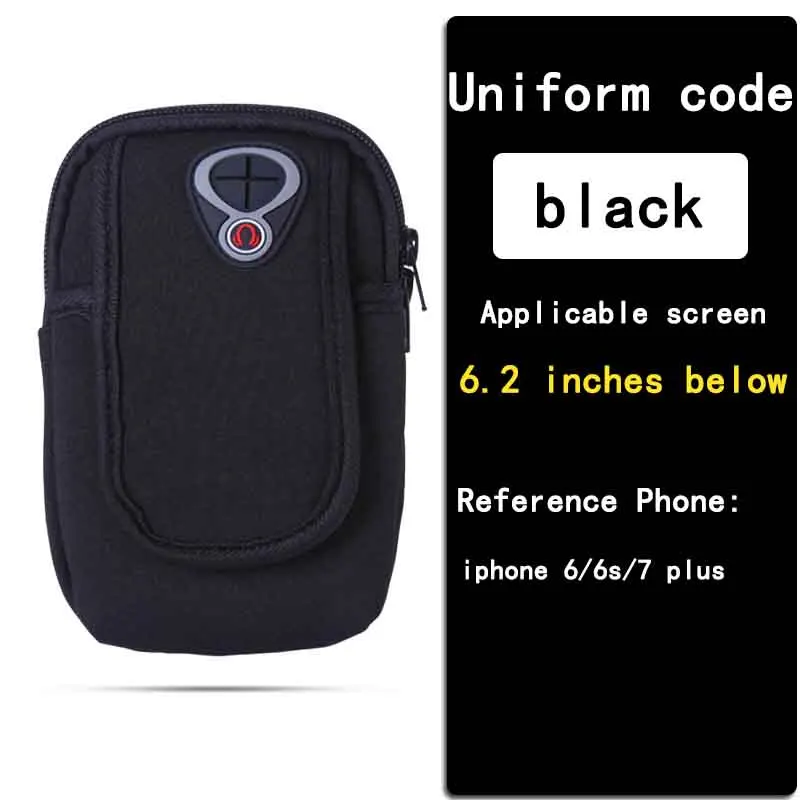  Sport Armband Case Zippered Fitness Running Waterproof Arm Bag Pouch Jogging Workout Cover For Mobile Phone Bag 