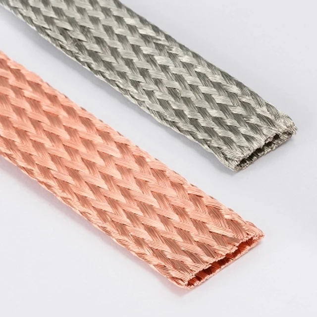 China Supplier Flat Braided Earthing Copper Strip Flexible Copper Braid -  China Flexible Copper Braid, Ground Wire Silver Plated