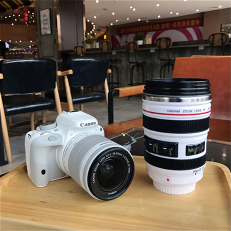 Creative SLR Camera Lens Mug Leakproof Stainless Steel