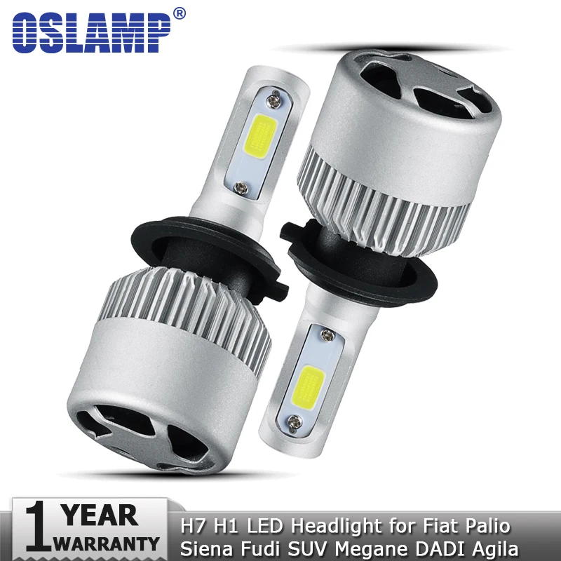 Oslamp H7 H1 Hi lo COB автомобильная светодиодная лампа для фары 72 Вт 8000lm Авто