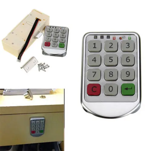 Keyless Keypad Lock for File Storage Drawer Entry Lockkeypad