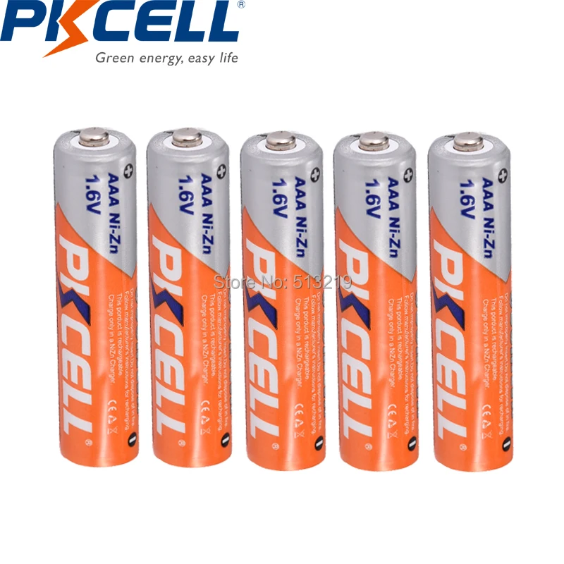 

5pcs 1.6v rechargeable battery model AAA with 900mwh capacity in NIZN material
