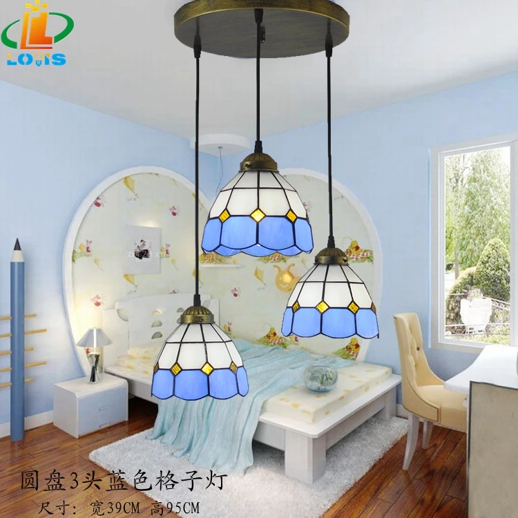 3 уровня настольные лампы Tiffanylamp современная стеклянная люстра барная лестница