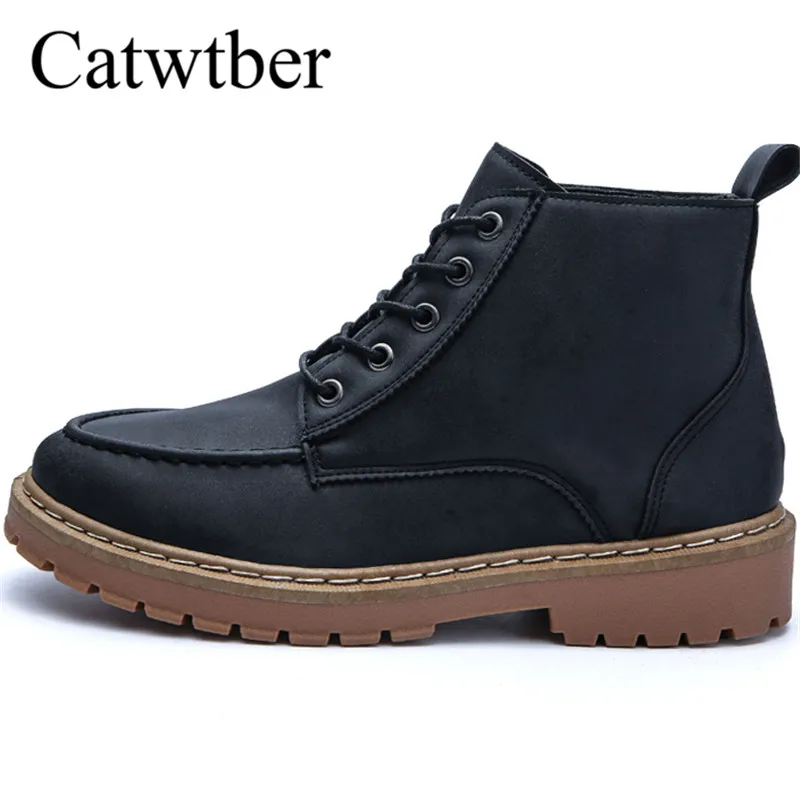 

Catwtber New Outdoor Fashion Ankle Boots Winter Spring Autumn men's Motorcycle Martin men Boots Snow Boots Oxfords men Shoes