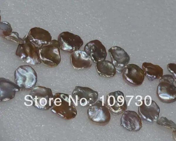 

Jewelry 0098 Natural Rainbow lavender AA+14*18mm luster petal Reborn Keshi pearl