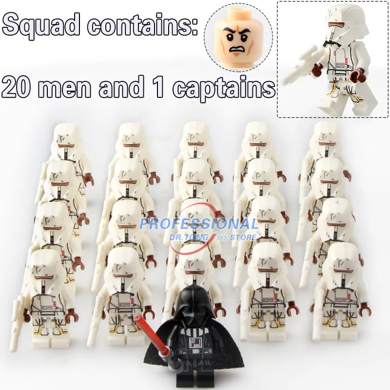 

21PCS/LOT Clone Trooper Soliders Army Star Wars Diy Action Figures Bricks Building Blocks Toys For Children Gifts BR02-128