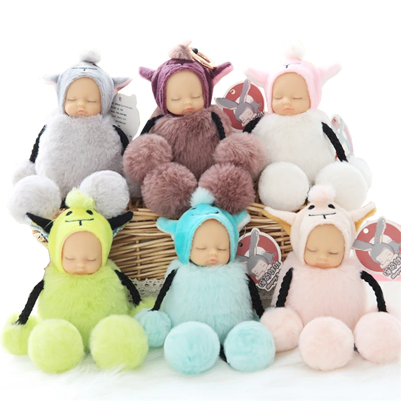 18CM Baby Plush Silicone Doll Mini Stuffed Born Reborn Toys Lovely Alive Babies Lifelike Kids Sleeping Soft Animal Plush Toys  (3)