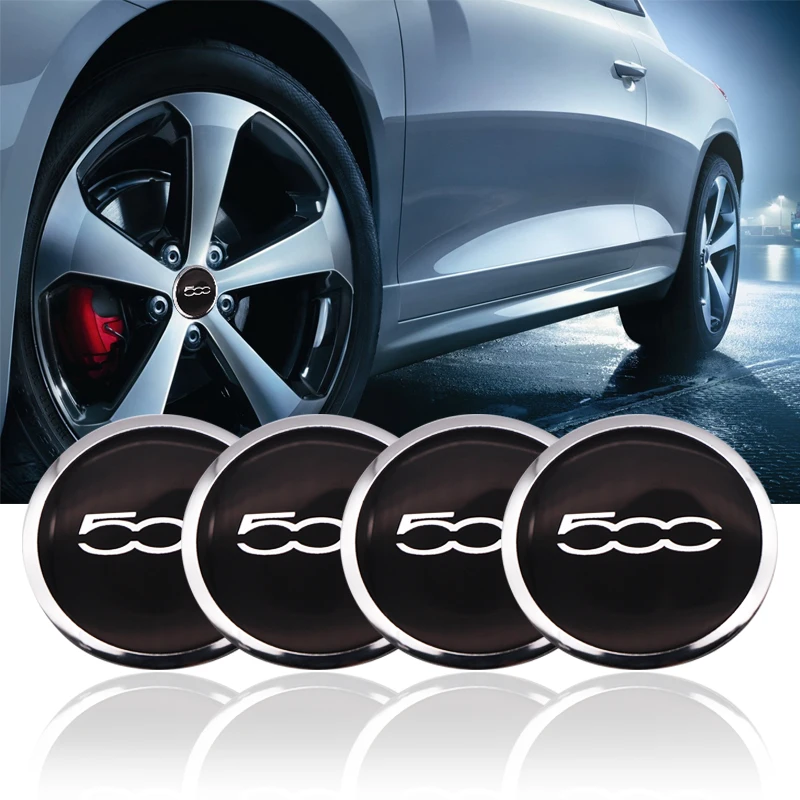 

4pcs/set 56.5mm Car Wheel Sticker for Fiat 500 5CC Logo Car Wheel Center Hub Cap Badge Emblem Cover for Fiat 124 125 125 500 695