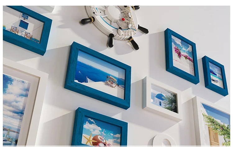 Средиземноморский 15 шт./компл. креативная гостиная спальня фото настенная комбинация фоторамки для коллажа Настенная картина ретро настенная