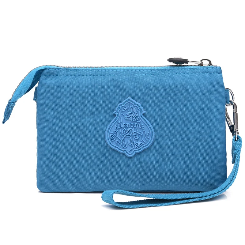 Модные сумки через плечо для девушек, Женский нейлоновый кошелек, держатель для карт, высокое качество, водонепроницаемые женские маленькие сумки, кошелек для монет, дамские клатчи - Цвет: sea blue