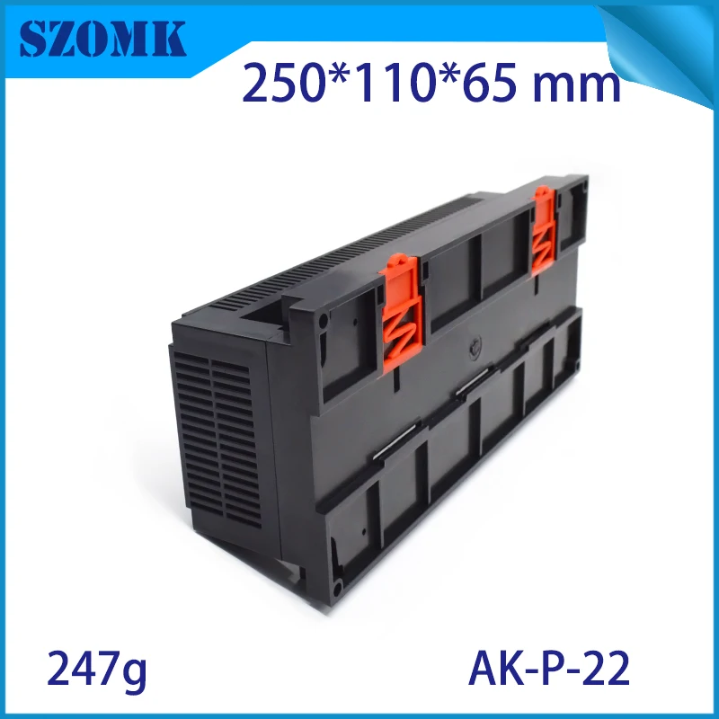 szomk plastic din rail enclosure PLC plastic box for electronics project instrument case junction box (2)