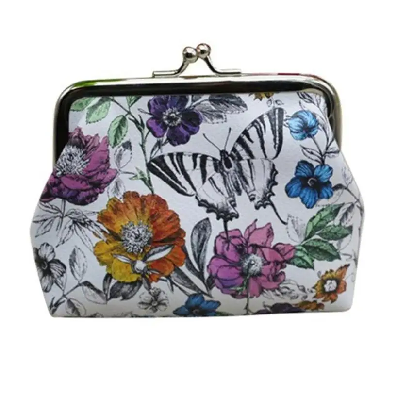 Women's Butterfly Coin Purses Lady Retro Vintage Small Wallet Hasp ...