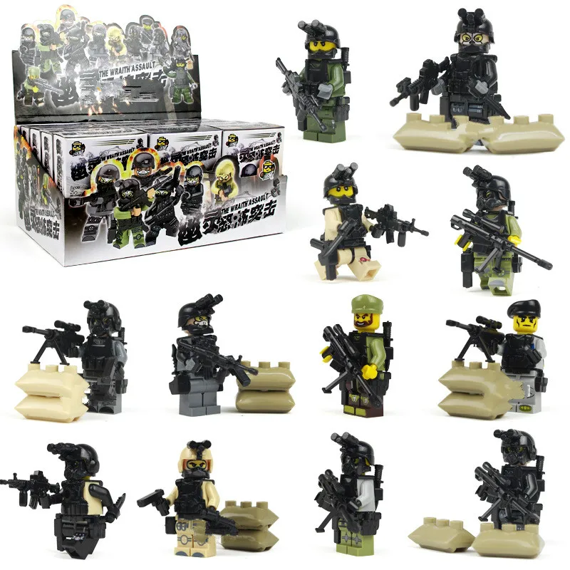 

Ghost Terrorist Assault Military Man Children's Assembling Toy Building Blocks 12