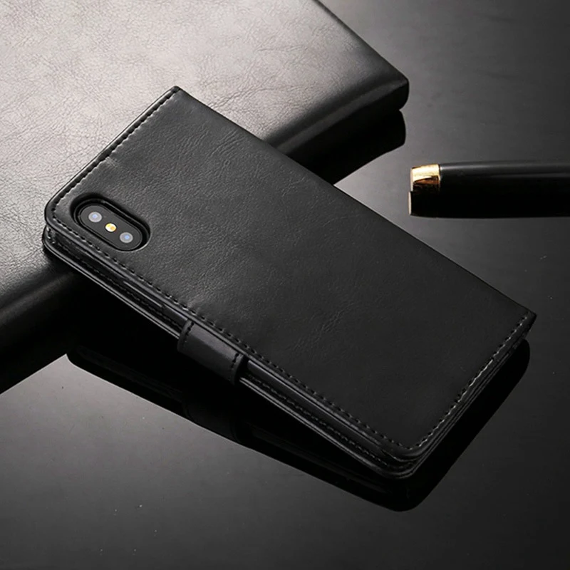 Кожаный чехол для iPhone XS Max XR X Coque iPhone8 Роскошный бумажник с откидной крышкой Xs 5 5S SE 6