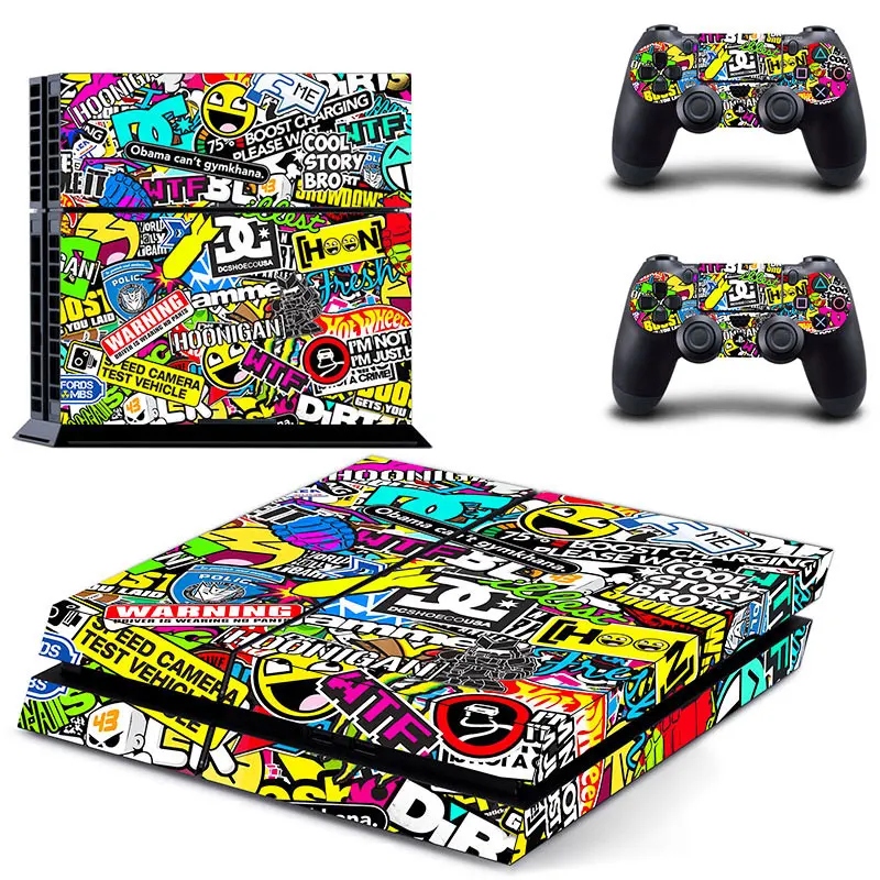 Sticker Bomb Skin Vinyl Skins Sticker for Sony PS4 PlayStation 4 and 2