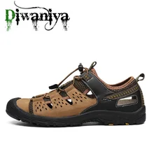 Летние мужские уличные сандалии; клетчатые Летние повседневные удобные нескользящие треккинговые туфли; пляжные рыболовные сандалии; большие размеры 38-46