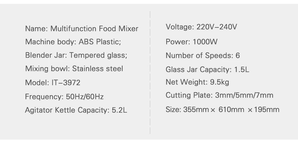 Excellent ITOP 12 Functions Food Processor Mixer Blender Sausage Stuffer Fruit Juicer Meat Dough Egg Mixers Meat Grinder Chef Machine 3 Excellent ITOP 12 Functions Food Processor Mixer Blender Sausage Stuffer Fruit Juicer Meat Dough Egg Mixers Meat Grinder Chef Machine 3