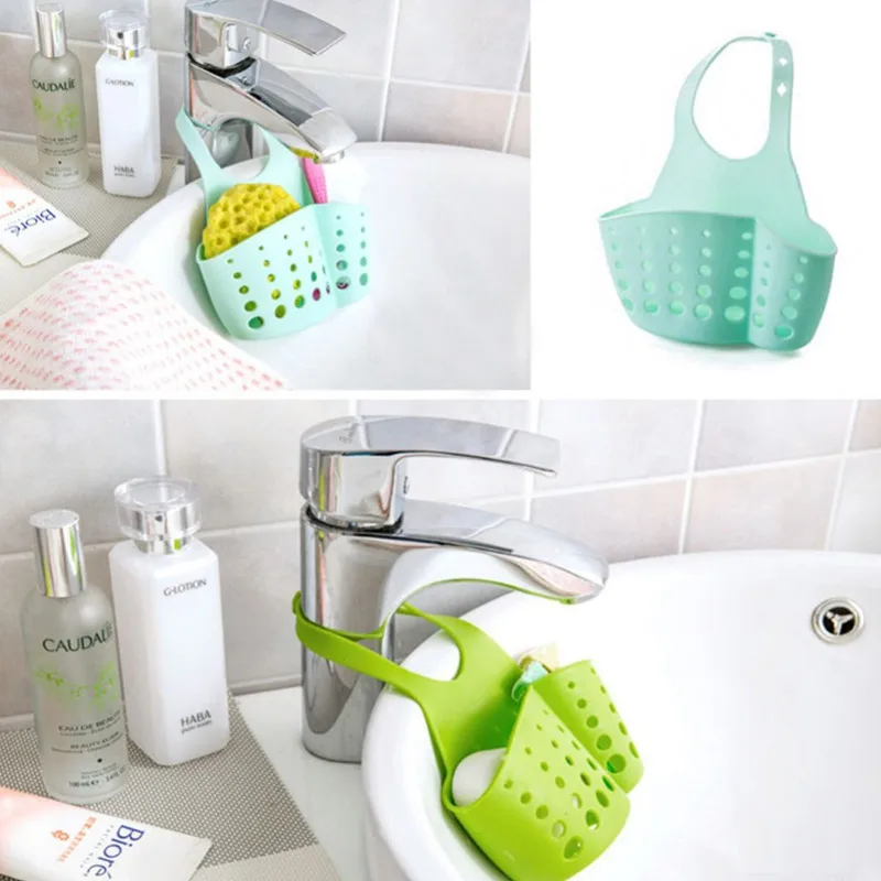 

Adjustable Snap-type Sink Storage Hanger Faucet Sponge Basket Removal Detachment Porous drain Rugged Durable Kitchen Accessories