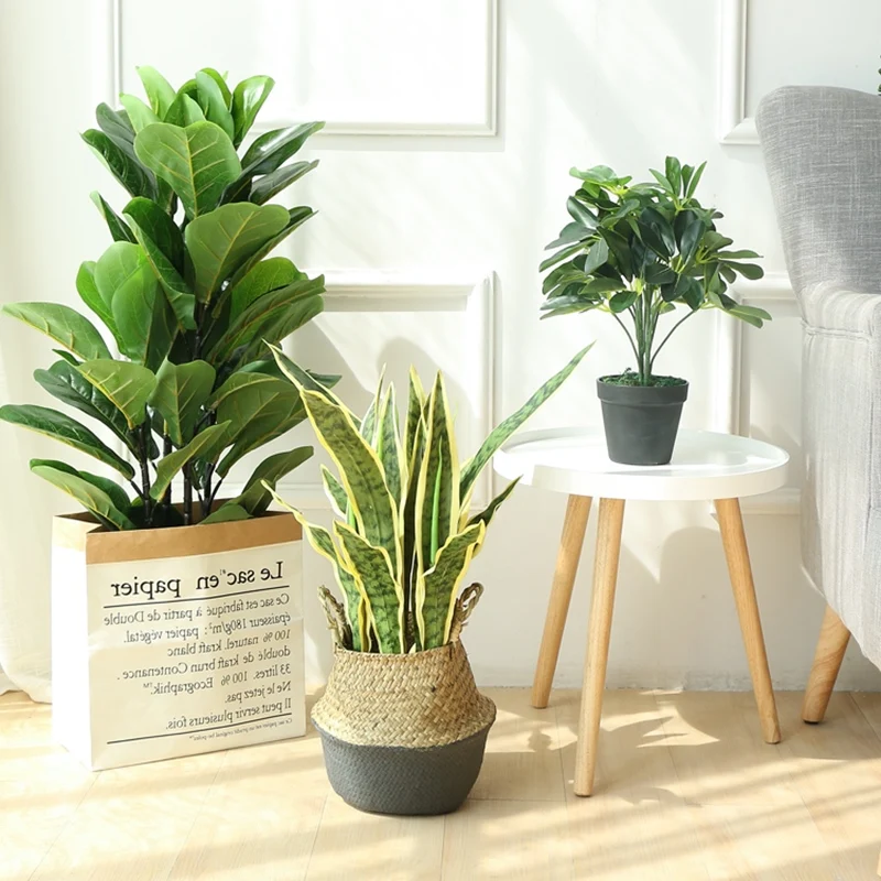 Handmade Flower Pots Planters Decorative Seagrass Rattan Storage Basket Toys Laundry Hamper Home Organizer 5 Sizes Flower Basket