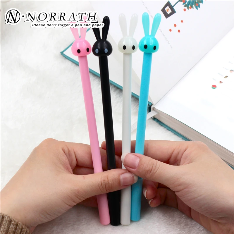 

4 Pcs/set Rabbit Gel Pens Set Cute School Supplies Office Stationary Photo Album Kawaii Pens Stationery Gel Ink Pen