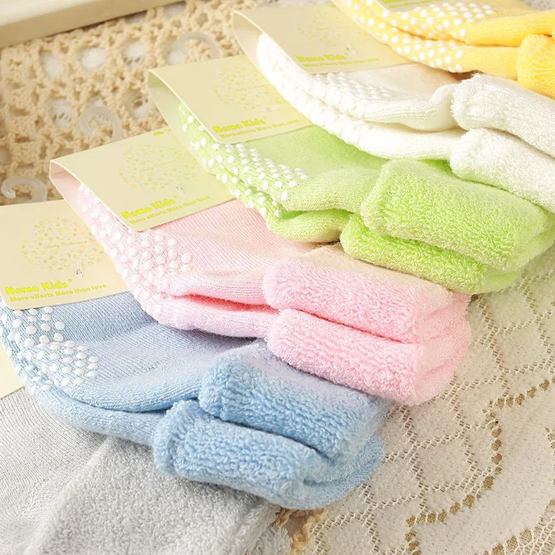 10 пар/лот, толстые носки для мальчиков и девочек Теплые носки для новорожденных Нескользящие зимние носки