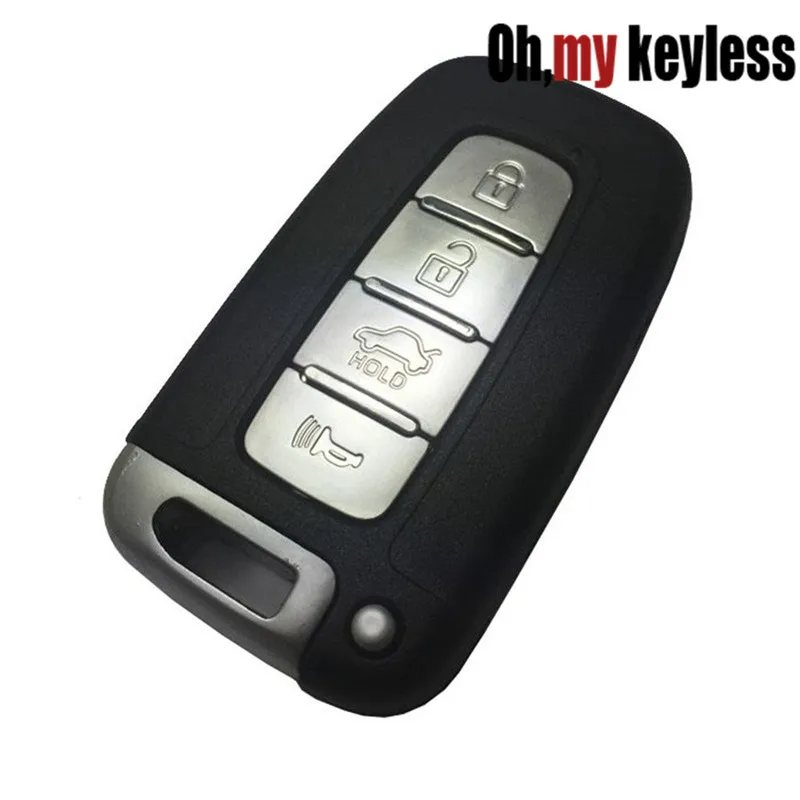 

Replacement Keylss 4 Buttons Smart Key Shell Case Fob for Hyundai Sonata Elantra Genesis Veloster No Chip