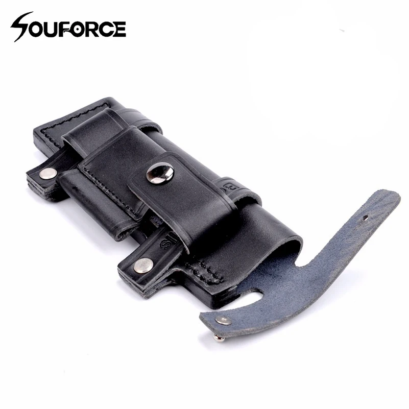 

Straight Man-made Survival Leather Belt Sheath Scabbard For 7" Fixed Knife Hiking Climbing