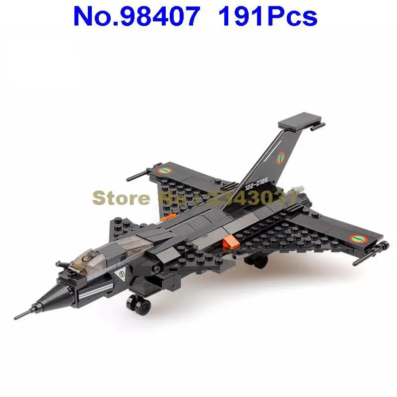 

98407 191pcs military rafale fighter airplane building block Toy