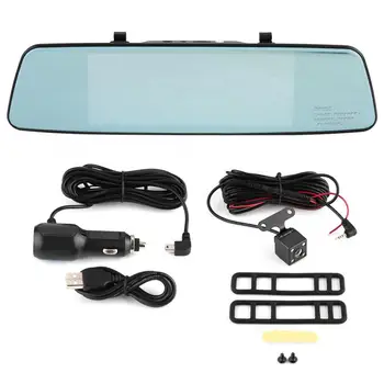 

7inch 1080P Car DVR Driving Recorder Dual Lens Dash Cam Rearview Mirror Camera Loop Recording automobiles auto accessorie