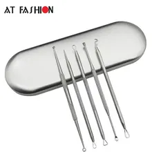 Новинка, 5 шт., экстрактор угрей и комедонов для удаления угрей и комедонов, игла для ухода за кожей лица, набор инструментов