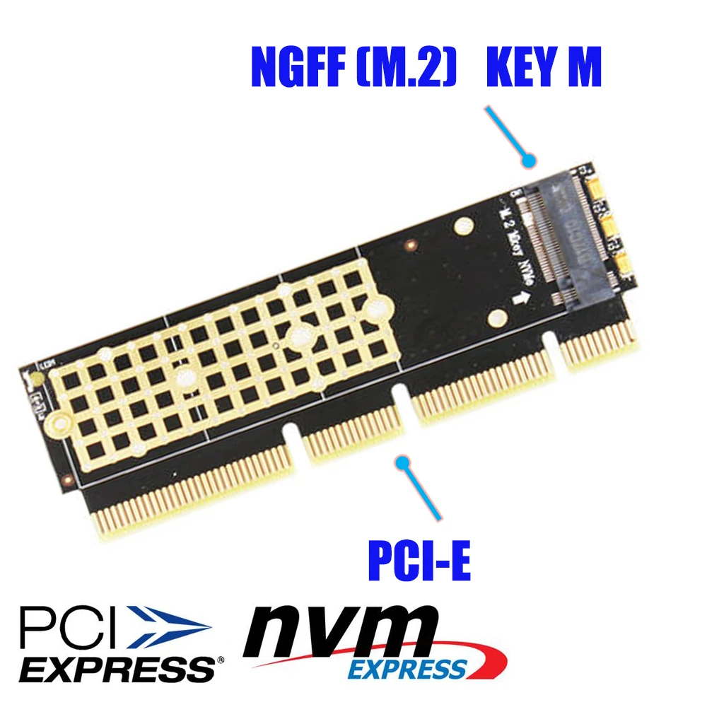 M.2 NGFF NVMe SSD для PCI E 3 0 X4 X8 X16 адаптер M2 Key M Express расширитель карты радиатора 1U 2U
