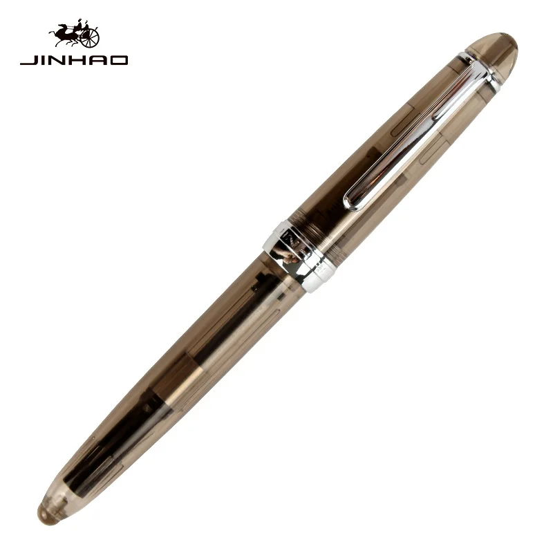 Jinhao992 прозрачная перьевая ручка Роскошные чернила ручка для студентов Pluma Fuente Stylo Plume Pluma Tinta канцелярские принадлежности подарок для письма - Цвет: 992 touminghei