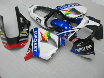 

Motorcycle Fairing kit for KAWASAKI Ninja ZX9R 00 01 ZX 9R 2000 2001 ABS White blue colorful Fairings set+Gifts KB03