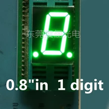 20 шт общий анод 7 сегментов табло с зеленым индикатором 27,7*20*10 мм Nixie трубка 0,8 дюйма 1 битовая цифровая трубка пластик металл