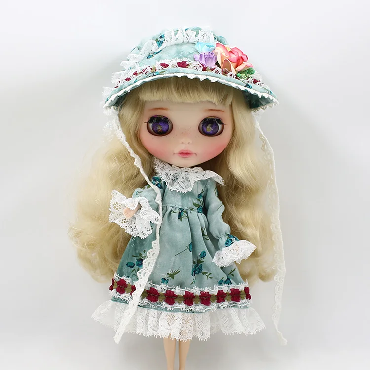 Наряды для Blyth doll, Цветочное платье с шапочкой для тела, милый костюм для 1/6 azone BJD pullip licca