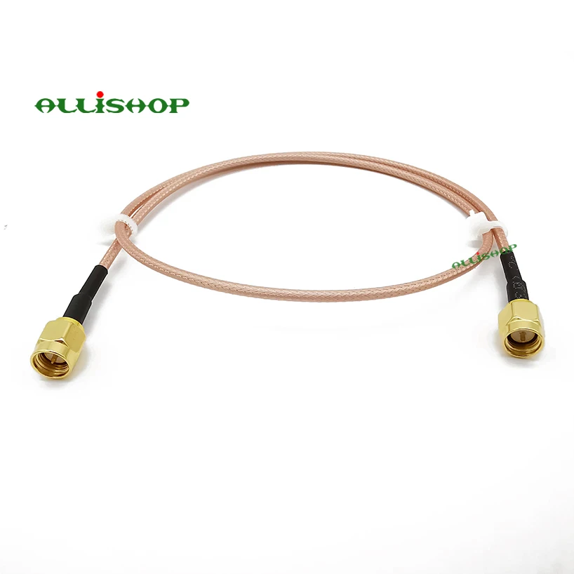 

SMA Male to SMA Male Plug with Connecting Line RF Coaxial Coax Cable RG316D Double Shield Silver 1/3/5/8/10/12/15M