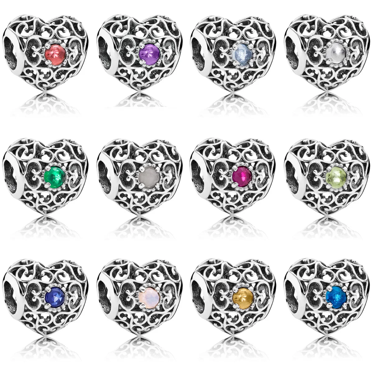 

12 Style Sterling Silver 925 Charm Beads Chinese Zodiac Signs For Original Pandora Bracelet Bangle DIY Women Jewelry