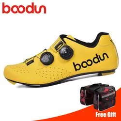 Boodun шоссейная велосипедная обувь из углеродного волокна Ультралегкая дышащая велосипедная самозапирающаяся велосипедная обувь