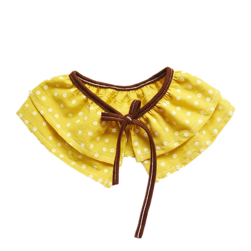 Baby Girls Bibs 360 Degree Rotating Cotton Lace Up Burp Cloths Infant Baby Saliva Towel Floral Neckwear Toddler Baby Stuff