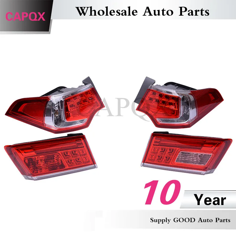 

CAPQX 4PCS/set High quality LED rear taillights FOR HONDA SPIRIOR 2013 2014 For Europe ACCORD CU2 Rear BrakeTail Lights Lamp
