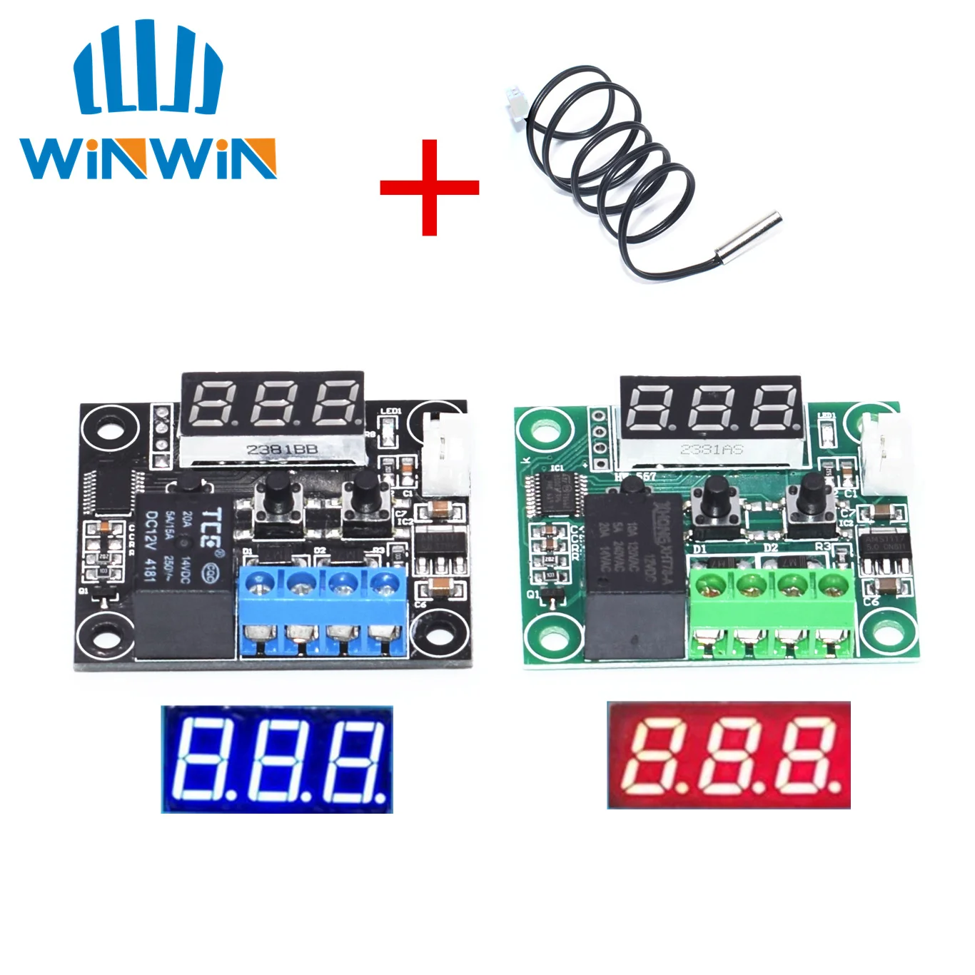 

1PCS W1209 DC 12V heat cool temp thermostat temperature control switch temperature controller thermometer thermo controller