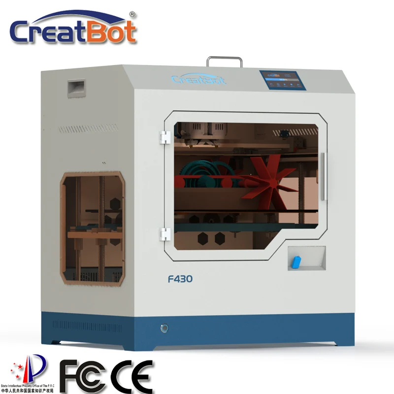 3d printer Creatbot F430 metal dual extruders full closed large color touch screen print size 400*3