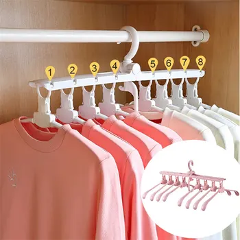 

Multifunctional Magic Smart Hanger Storage Foldable Artifact Clothes Rack Household Drying Rack Clothing Multi-layer Folding