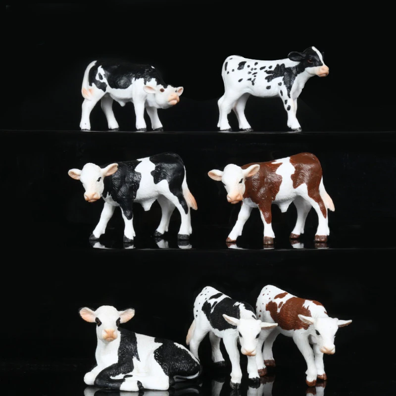 

Simulated Animal Dairy Cow Model Solid Emulation Action Figure Learning Educational Kids Toys for Boys Holstein Cow Yellow Cow