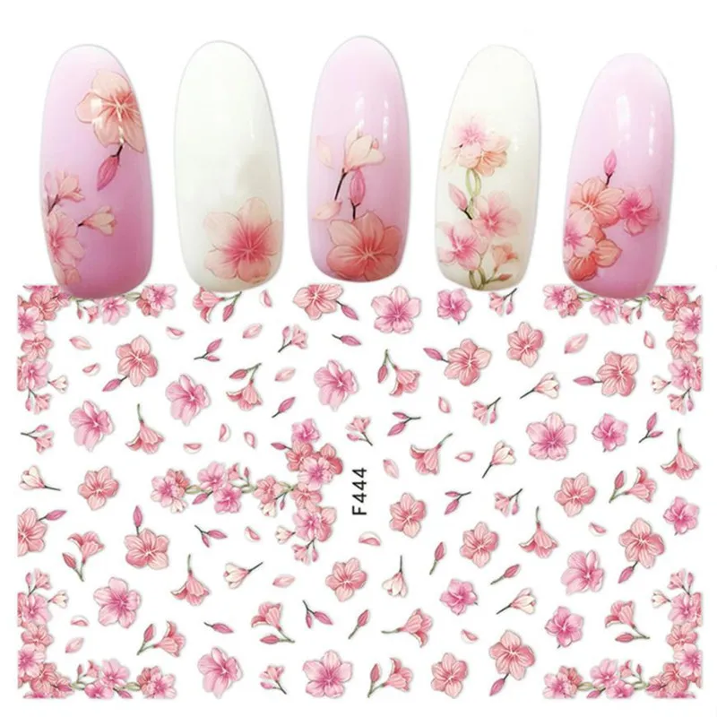 3D Nail Sticker Applique Patterned Nail Back Glue Sticker beautiful