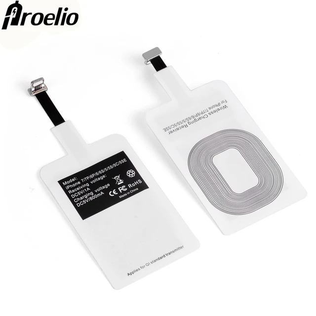 Proelio Universal Qi Wireless Charger Receiver For iPhone 5 5S 7 6S 6 Plus Pad Android Micro USB Type C Smart Charging Receptor