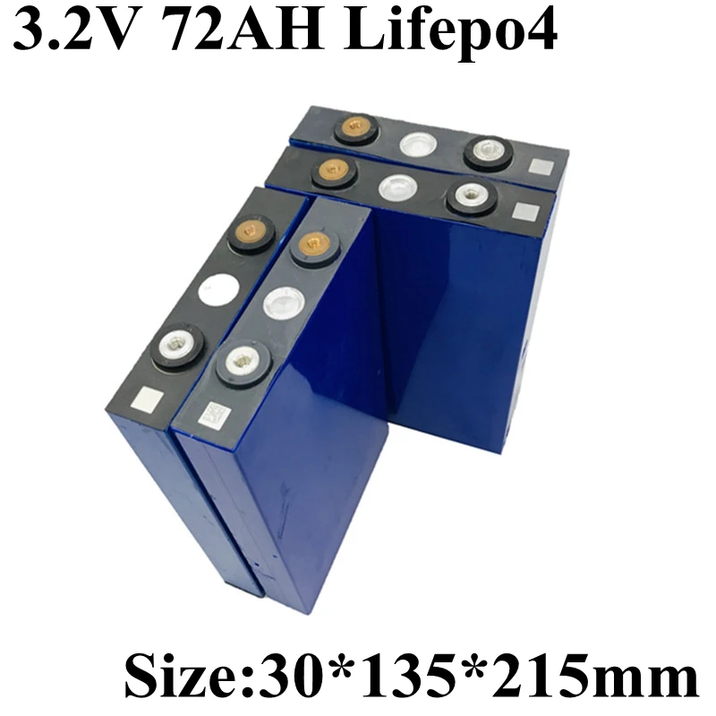 

1pc Lifepo4 3.2v 72ah Metall Shell Battery Diy Battery Pack for Solar System Electric Bike Power Storage EV +free Shipping