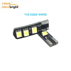 10 компл. T10 W5W свет салона автомобиля 6smd габаритные лампы 12 В лампы 5 Вт Клин Парковка свет белый авто тюнинг автомобилей