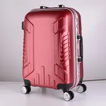 KUNDUI 20 24 inch Aluminum frame luggage universal wheel trolley password lock Suitcase abs PC hard
